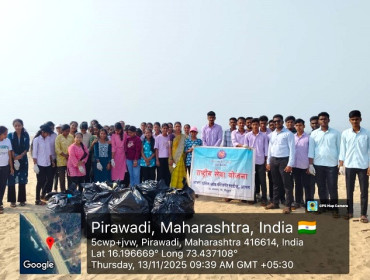 Beach Cleaning Drive at Achara Beach On occasion Of Indian Government Sardar@150 Programm
